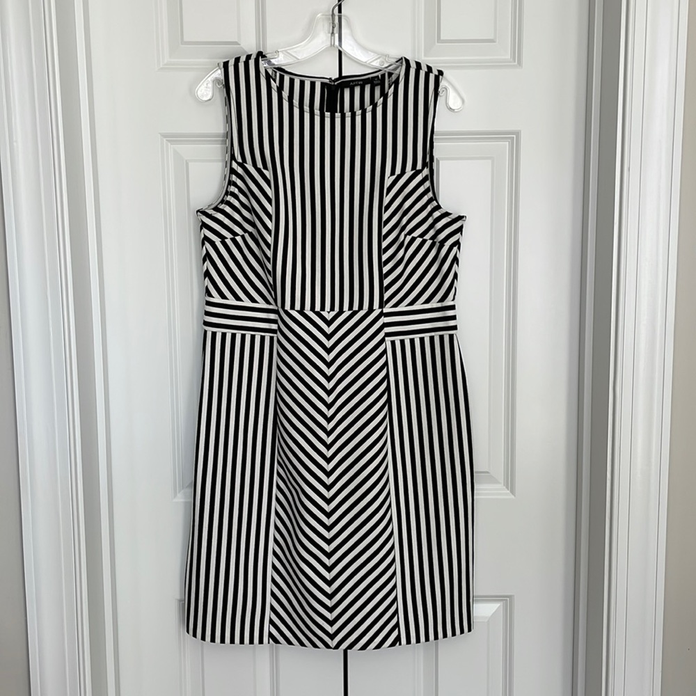Apt. 9 black and white striped dress